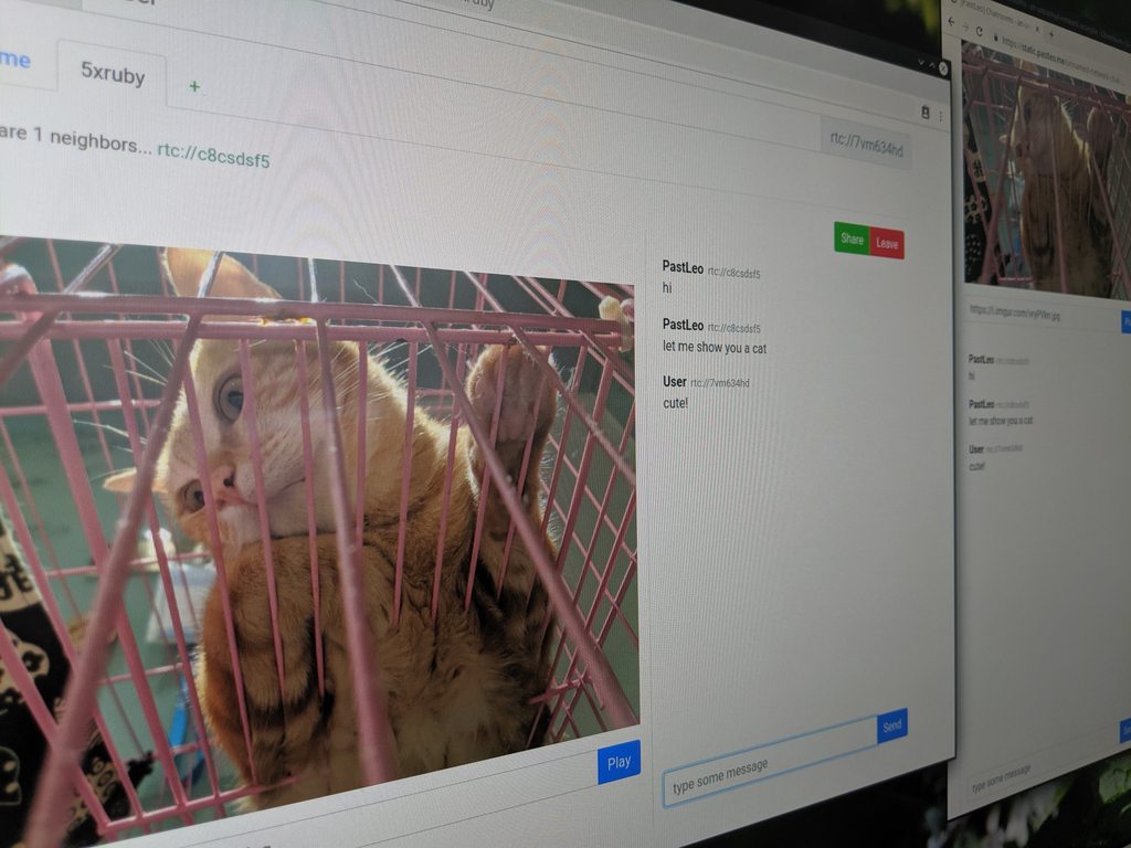 五倍紅寶石 | 專欄文章 | 用 WebRTC 半分散網路弄一個聊天室 - By PastLeo